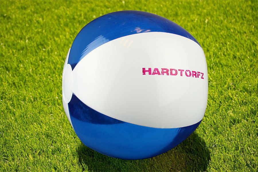 bedrukte blauw-witte strandbal voor Hardtorfz